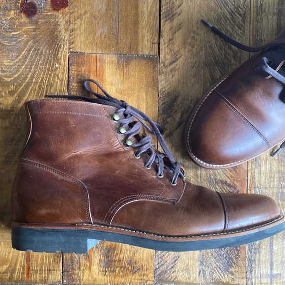 J. Crew Shoes J Crew Lace Up Brown Leather Boots Poshmark